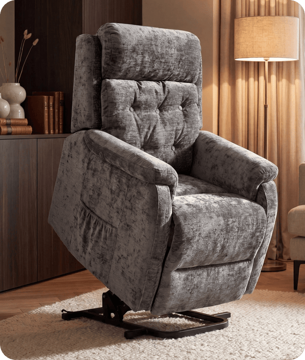 Oliver Grey Fabric Rise & Recline Mobility Chair