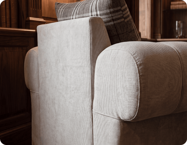 Florence Cream Scatter Back Fabric Armchair