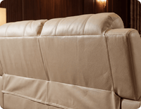 Veloura Cream Leather 2 Seater Sofa