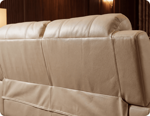 Veloura Cream Leather 2 Seater Sofa