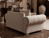 Florence Scatter Back Cream Fabric 2 Seater Sofa