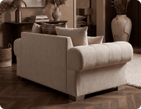 Florence Scatter Back Cream Fabric 2 Seater Sofa