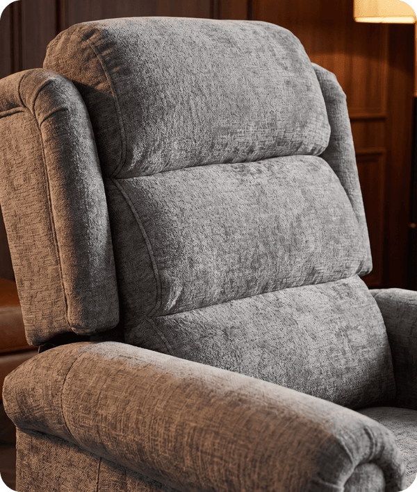 Cambridge Grey Fabric Rise & Recline Mobility Chair