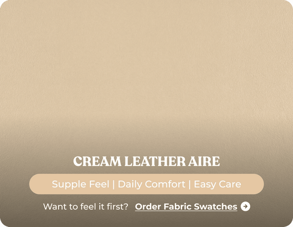 Veloura Cream Leather 2 Seater Sofa