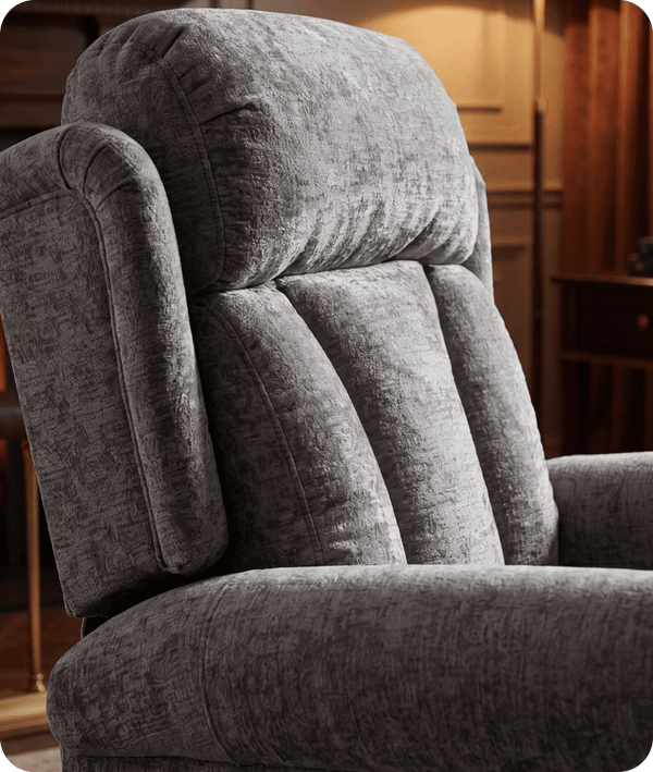 Derby Grey Fabric Rise & Recline Mobility Chair