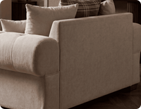 Florence Scatter Back Cream Fabric 2 Seater Sofa