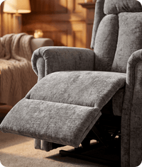 Derby Grey Fabric Rise & Recline Mobility Chair