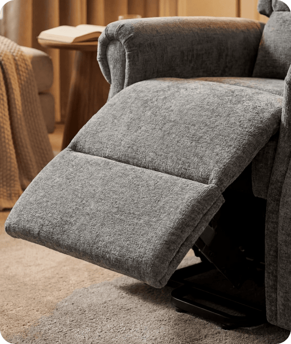 Cambridge Grey Fabric Rise & Recline Mobility Chair