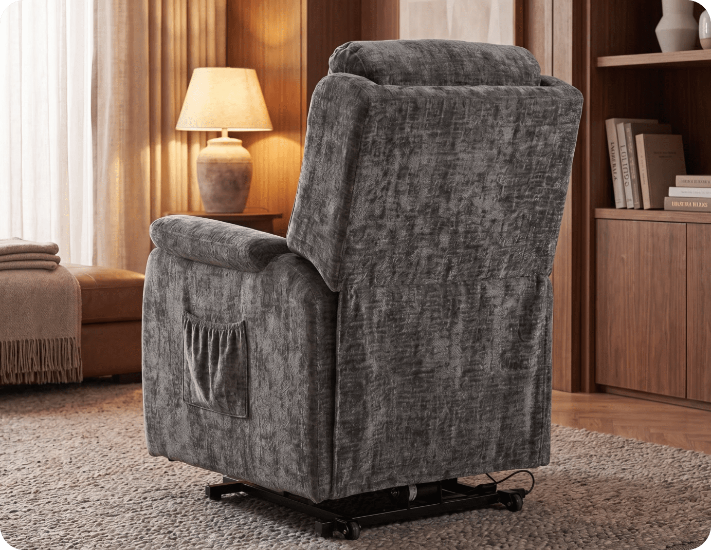 Oliver Grey Fabric Rise & Recline Mobility Chair