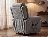 Cambridge Grey Fabric Rise & Recline Mobility Chair