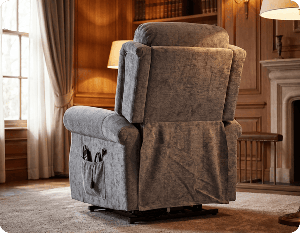 Derby Grey Fabric Rise & Recline Mobility Chair