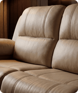 Veloura Cream Leather 3 Seater Sofa