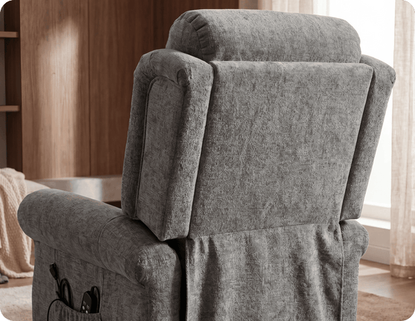 Derby Grey Fabric Rise & Recline Mobility Chair