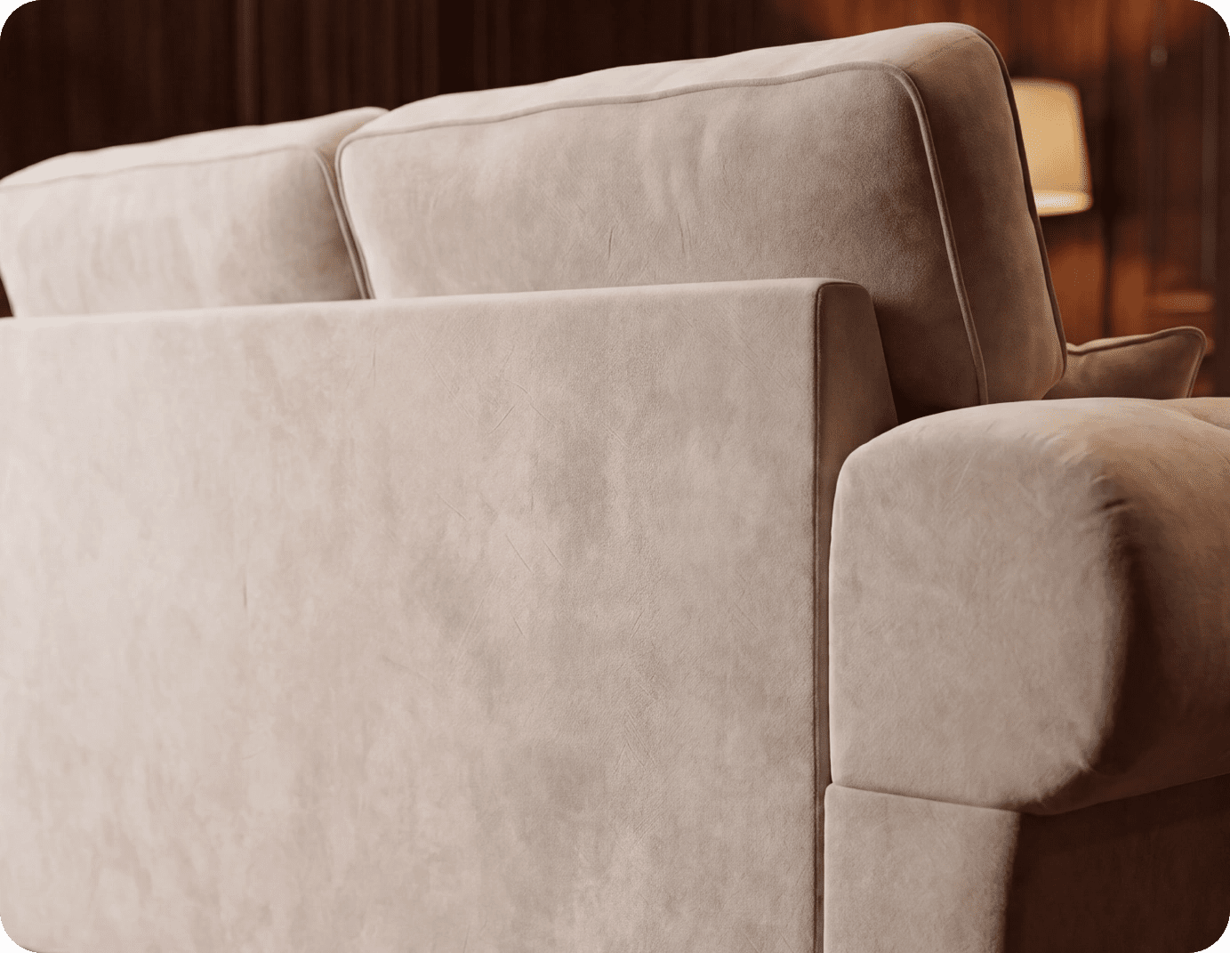 Florence High Back Cream Fabric 3 Seater Sofa Bed