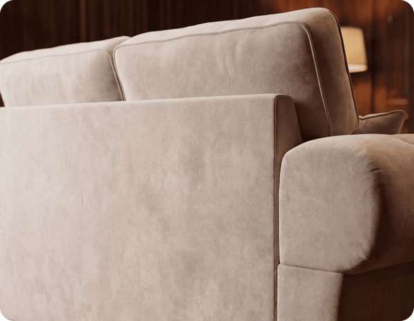 Florence High Back Cream Fabric 3 Seater Sofa Bed
