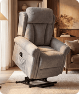 Derby Light Grey Fabric Rise & Recline Mobility Chair