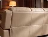 Veloura Cream Leather 3 Seater Sofa