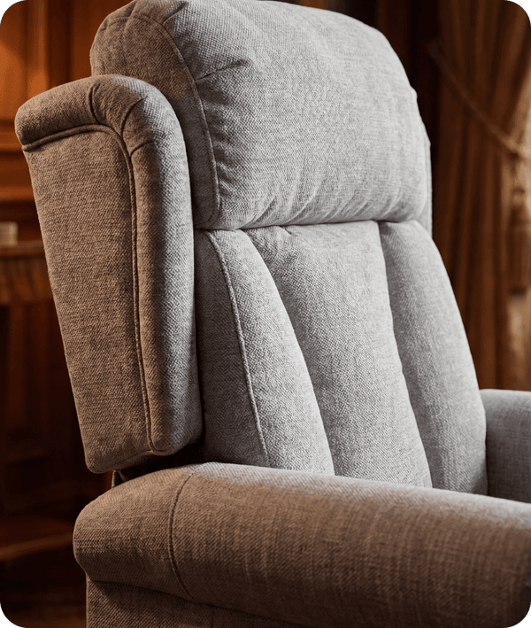 Derby Light Grey Fabric Rise & Recline Mobility Chair