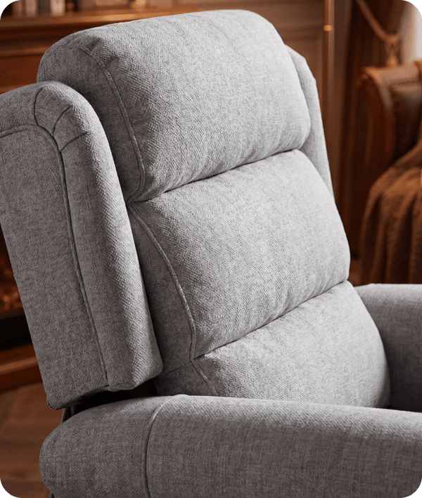 Cambridge Light Grey Fabric Rise & Recline Mobility Chair