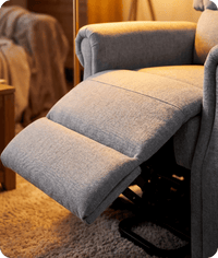 Cambridge Light Grey Fabric Rise & Recline Mobility Chair