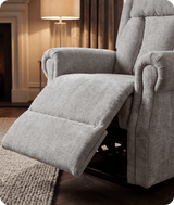 Derby Light Grey Fabric Rise & Recline Mobility Chair