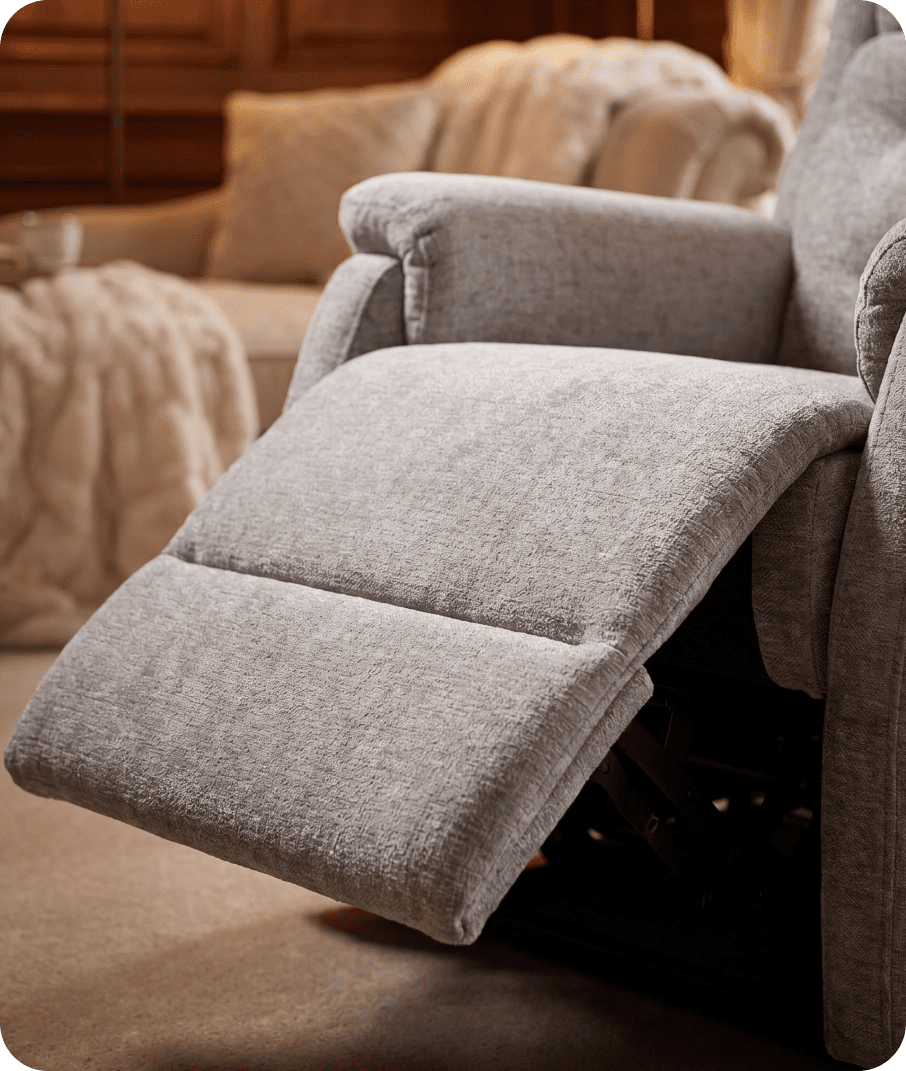 Oliver Light Grey Fabric Rise & Recline Mobility Chair