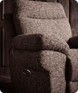 Lunaro Brown Fabric Electric Recliner Armchair