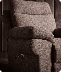 Lunaro Brown Fabric Electric Recliner Armchair