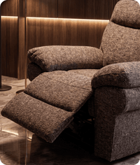 Lunaro Brown Fabric Electric Recliner Armchair