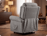 Derby Light Grey Fabric Rise & Recline Mobility Chair