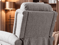 Derby Light Grey Fabric Rise & Recline Mobility Chair