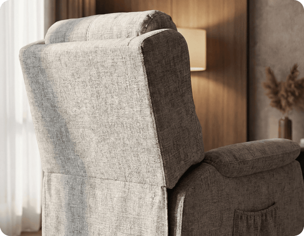 Oliver Light Grey Fabric Rise & Recline Mobility Chair