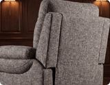 Lunaro Brown Fabric Electric Recliner Armchair