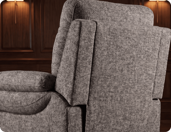 Lunaro Brown Fabric Electric Recliner Armchair
