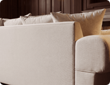 Florence Scatter Back  Cream Fabric Corner Sofa