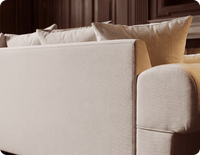 Florence Scatter Back  Cream Fabric Corner Sofa