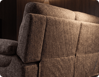 Lunaro Brown Fabric Electric Recliner 2 Seater Sofa