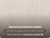 Florence Scatter Back  Cream Fabric Corner Sofa