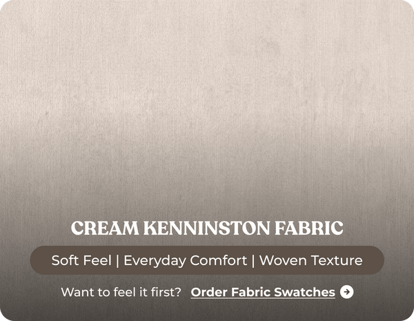 Florence Scatter Back  Cream Fabric Corner Sofa