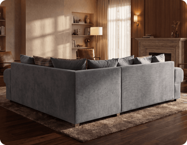 Florence Scatter Grey Fabric Right Corner Sofa