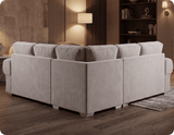 Florence High Back Cream Fabric Corner Sofa Bed