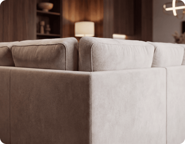 Florence High Back Cream Fabric Corner Sofa Bed