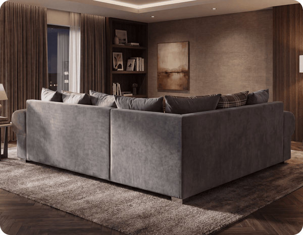 Florence Scatter Grey Fabric Left Corner Sofa