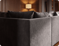Florence Scatter Grey Fabric Left Corner Sofa