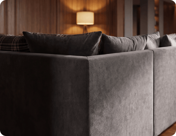 Florence Scatter Grey Fabric Left Corner Sofa