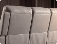 Torino Genuine Leather Light Grey Electric Power Recliner 3 Seater Sofa