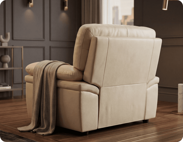 Florence Cream Leather Armchair