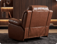 York Leather Tan Manual Recliner Armchair