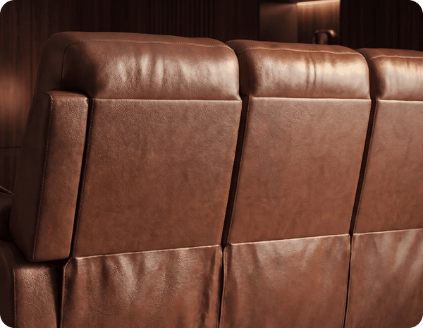 Torino Genuine Leather Tan Electric Power Recliner 3 Seater Sofa