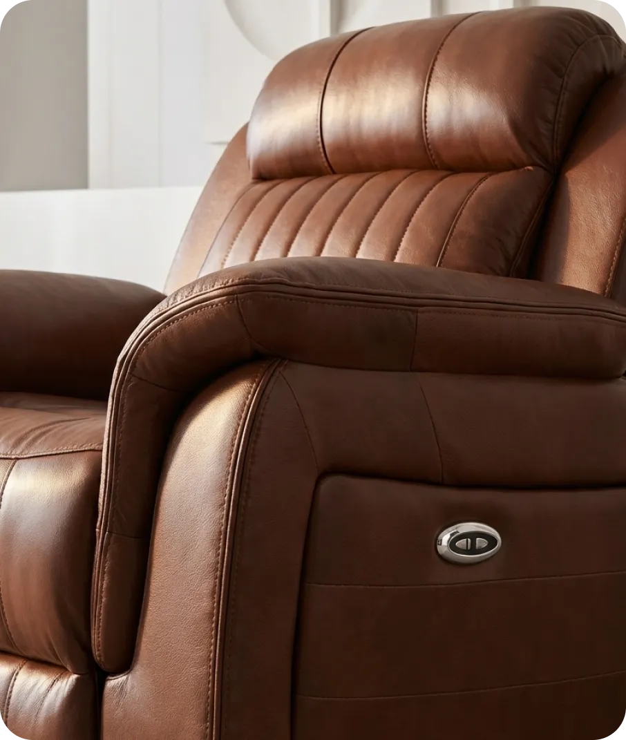 Martini Tan Leather Electric Recliner Armchair
